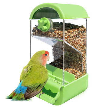 No Mess Parrot Automatic Feeder Prevent SpillsBird Feeder for CageParakeet Cage Accessoriesfor ParakeetsBudgerigarsCockatielsSquirrel FinchesLovebirdsBudgiesCanaries