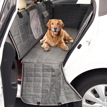 Back Seat Extender for Dogs Dog Car Seat Cover with Detachable Hard Bottom Holds 600D Heavy Dog Seat Cover 100% Waterproof Backseat Extender for Sedan SUV Truck (black Suitable for SUVs and Jeeps)