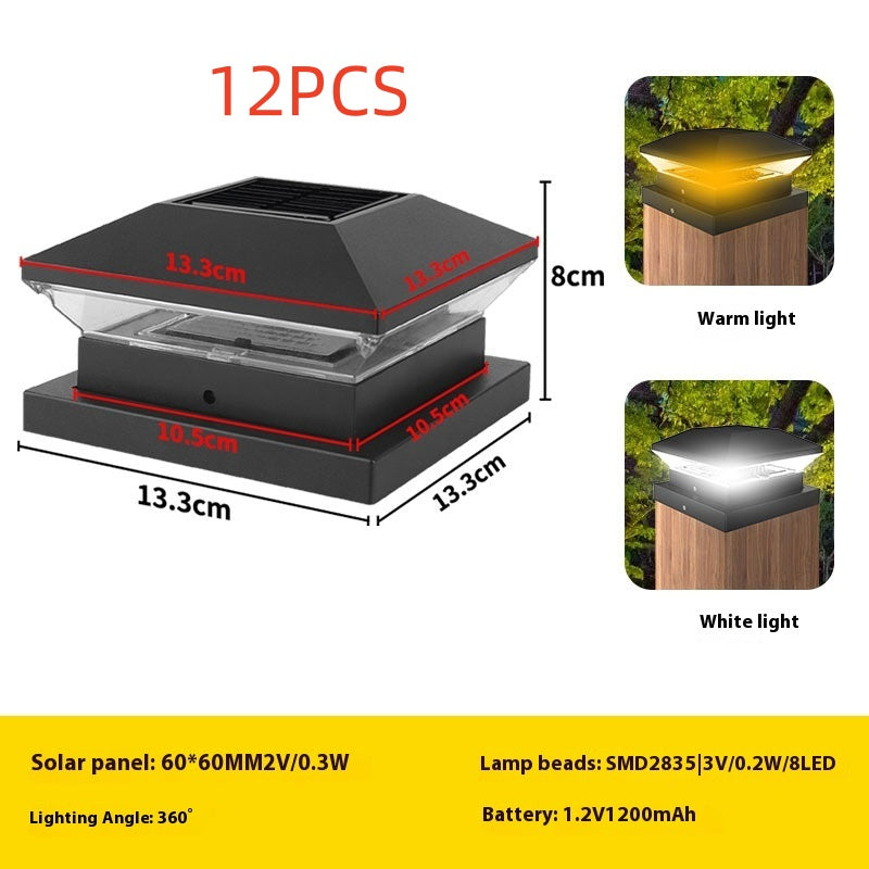 Solar Pillar Lamp Outdoor Waterproof