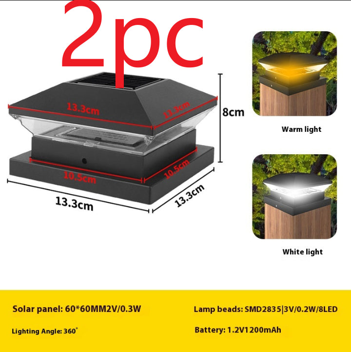 Solar Pillar Lamp Outdoor Waterproof