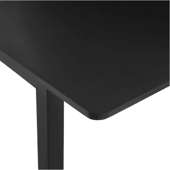 59 Extendable Dining Table, Modern House Dining Room Table For 4-8, Wooden Kitchen Table , Dining Room, Working Office, Home Living Room Furniture For Small Space, Black