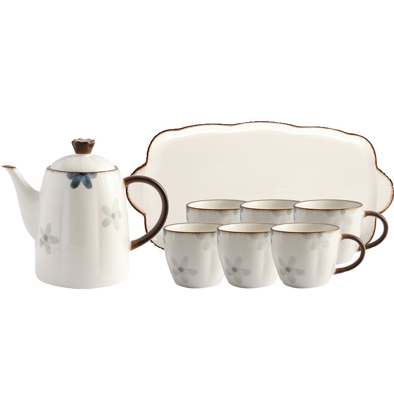Underglaze Cup Suit Household Living Room Water Cup Water Pot Tea Set